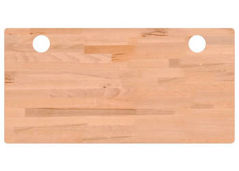 Blat do biurka 100x50x15 cm lite drewno bukowe WM-356079