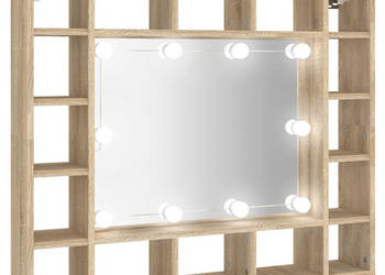 Szafka z lustrem i oświetleniem LED dąb sonoma 91x15x765 cm WM-808867