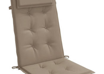 Poduszki na krzesła z wysokim oparciem 4 szt. taupe Oxford WM-361899