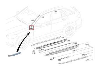 MERCEDES GLC EQC Spinka listwy szyby ORYGINAL
