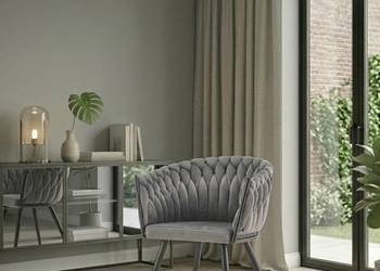 Szare Krzesło Tapicerowane Rosa, Wysyłka 24H, Dostawa 0zł!