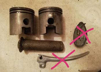 SHL m11 175 tłok klamka dźwignia zasuwka. Guma kierownicy