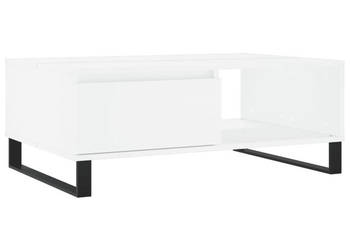 Stolik kawowy biały 90x60x35 cm materiał drewnopochodny WM-827068