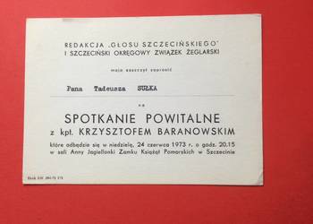 ( 1935 ) Zaproszenie Związku Żeglarskiego