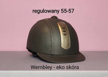 Kask jeździecki z regulacją Wembley z ekoskóry - rozmiar 55-57 / M