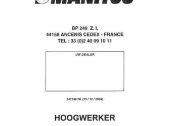 Manitou 165ATJ 150 AET2 instrukcja obsługi, naprawy PL