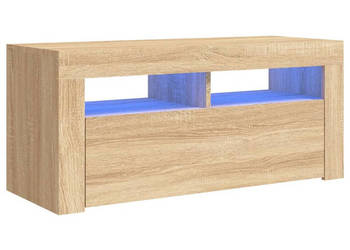 Szafka TV z oświetleniem LED dąb sonoma 90x35x40 cm WM-804322