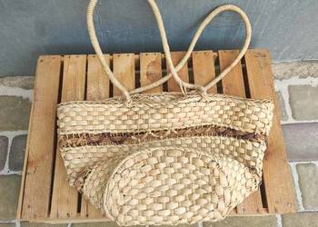 Pleciona torba, koszyk | boho - duża torba plażowa