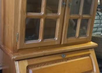 sosnowy drewniany komplet kredens komoda i nadstawka