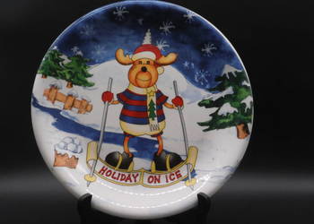 Talerz/patera świąteczny renifer