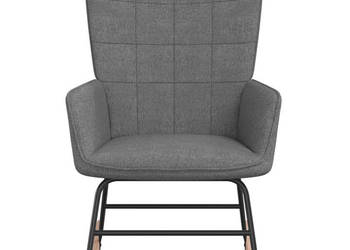 Fotel bujany ciemnoszary tapicerowany tkaniną WM-328008
