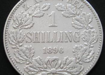 Afryka Południowa RPA  - 1 shilling 1896 - SREBRO