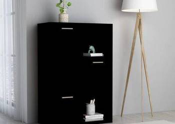 vidaXL Szafka, czarna, 60x29,5x90 cm, materiał drewnopochodny(sku801135)