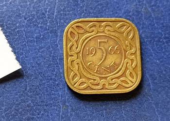 Stare monety 5 cent 1966 Surinam