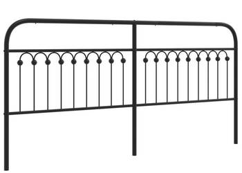 Metalowe wezgłowie czarne 200 cm WM-376638