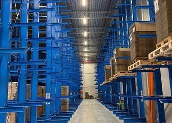 Regał magazynowy wspornikowy dłużyce H600 jednostronny dwustronny JAK NOWE