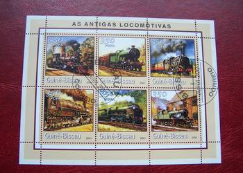 Gwinea Bissau 2001 CTO Transport Pociągi Stare Lokomotywy #1