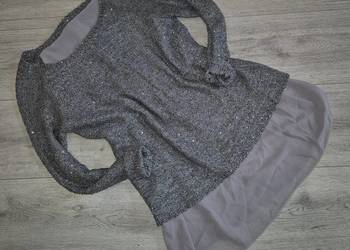 Sweter damski srebrna nitka rozm 38/M