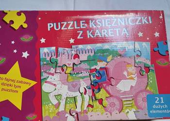 Mega duże puzzle księżniczki z karetą