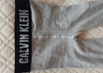 (38/40) (M/L) CALVIN KLEIN/Ekskluzywne Szare Legginsy, getry