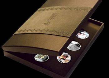 KOLEKCJA BEATYFIKACYJNA JAN PAWEŁ II SREBRO Ag 925 KOMUNIA