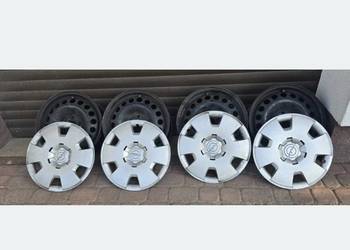 Komplet felg stalowych 16" do Opla Astry K (5x105) + Czujniki + Kołpaki org