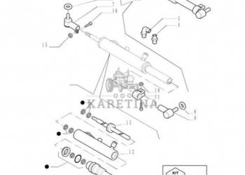 New Holland T6010 Silownik ukl kierown double acting, 28mm rod, 236.5mm st…