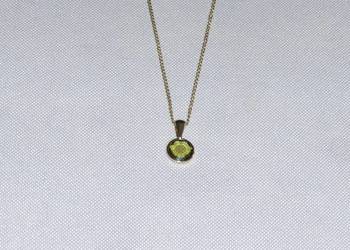 W.Kruk Złoty 585 wisiorek z zieloną cyrkonią W.Kruk Złoty 585 wisiorek z zieloną cyrkonią