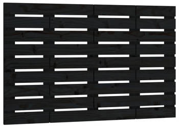 Wezgłowie łóżka czarne 96x3x63 cm lite drewno sosnowe WM-824727