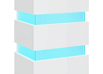 Szafka nocna z LED wysoki połysk biała 45x35x67 cm WM-326846