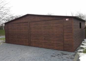 Garaż Blaszany 7x6 Drewnopodobny Blaszak Wiata Hala Garaże