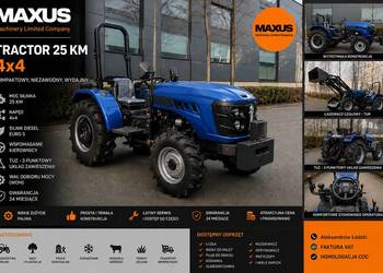 NOWY CIĄGNIK ROLNICZY MAXUS 25 KM 4x4 | Wspomaganie | TUZ | WOM | EURO 5
