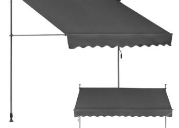 Markiza przeciwsłoneczna balkonowa 300x120 cm regulacja wysokości wodoodpo…