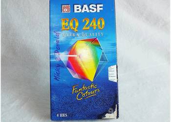 Kaseta VHS BASF 240 minut Nagrana Z fabrycznymi naklejkami ORYGINAŁ