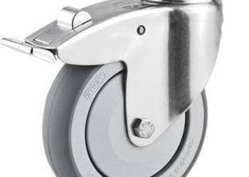 Nierdzewne koła skrętne z płytką mocującą 7477PJC125P50