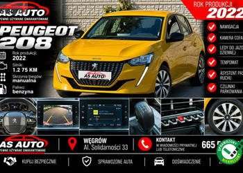Peugeot 208 1,2i 75KM/Kamera cofania/Nawigacja/Ledy/Czujniki Parkowania/Te…