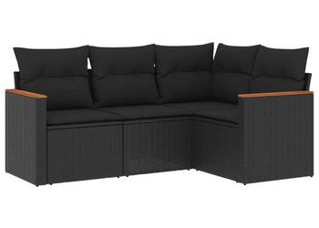 vidaXL 4-cz. zestaw wypoczynkowy do ogrodu, poduszki(SKU:3225929)