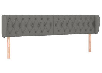 Zagłówek uszak ciemnoszary 183x23x78/88 cm tkanina WM-3117495
