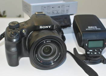 Sony Cyber-Shot HX400V + lampa błyskowa + torba