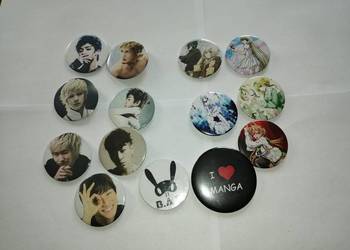 przypinki Kpop bap manga 14 szt