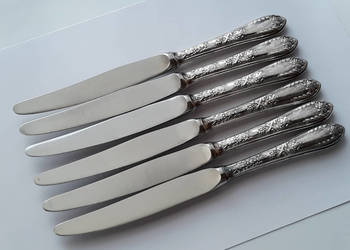 Posrebrzane noże obiadowe, wz. ROMAŃSKI, Hefra