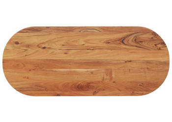 Blat do stołu 100x40x25 cm owalny lite drewno akacjowe WM-370084