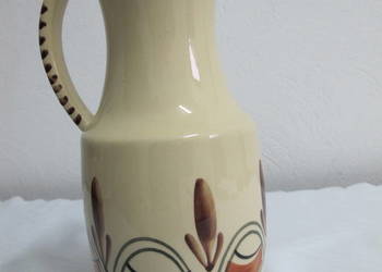 Stary dzban ceramiczny, ucho, ręcznie malowany, GK AUSTRIA