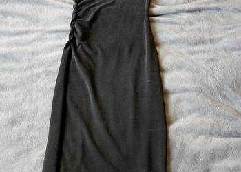 Czarna sukienka midi 2XS