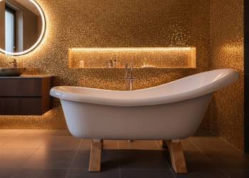 Wanna wolnostojąca Rustykalna Elusso 170 cm — retro + lite drewno