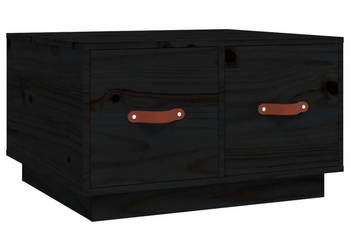 Stolik kawowy czarny 60x53x35 cm lite drewno sosnowe WM-820970