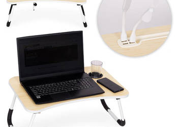 Podstawka pod laptopa składana taca 60x40 cm lampka wiatrak ModernHome