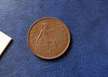 stare monety 1/2 pens 1929 Wielka Brytania