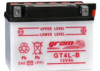 Akumulator motocyklowy GROM YB4L-B 12V 4Ah 60A P+