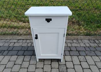NAKASLIK biały / SZAFKA drewniana stara 50x30 wys 80cm / Szafka nocna antyk